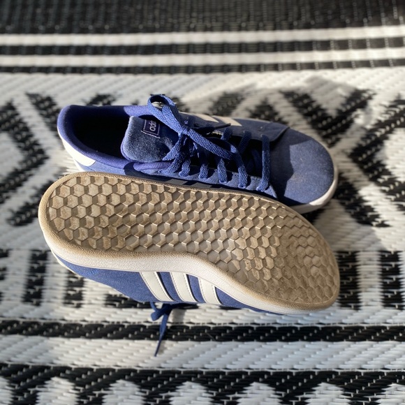 Navy Grand Court Adidas Canvas Sneakers - Picture 7 of 9